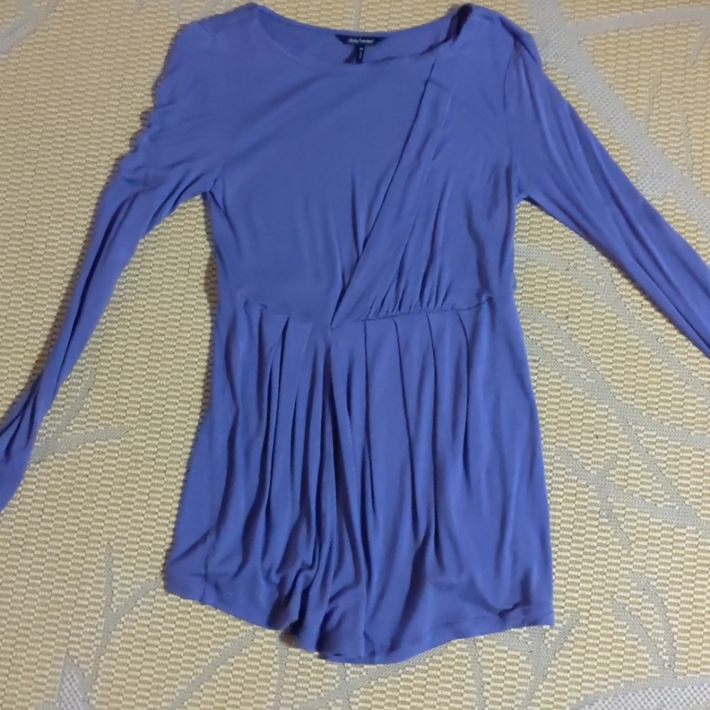Daisy Fuentes purple xs faux wrap long sleeve
